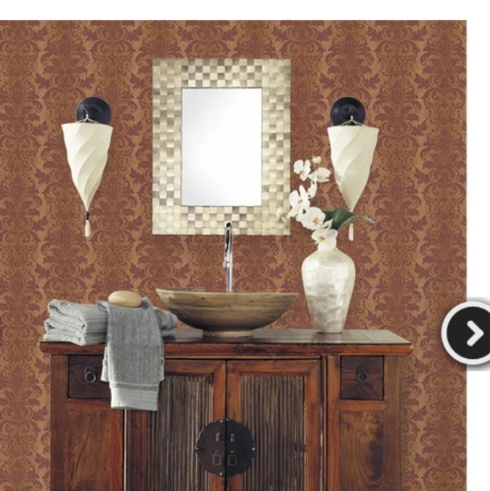 4 Rolls Of Damask Wallpaper